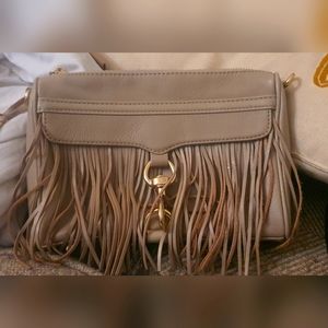 REBECCA MINKOFF FRINGE MINI MAC Beige